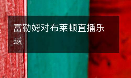 富勒姆對布萊頓直播樂球